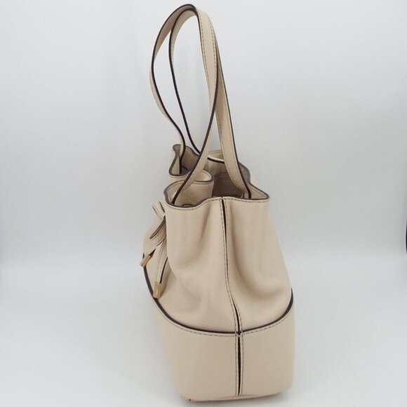 Kate Spade West Valley Maryanne Tie Front Cream Pebbled Leather Handbag - Picture 6 of 14
